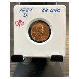 1954-D Lincoln Wheat Penny in CH UNC Condition