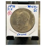 1976 Type 2 Eisenhower Dollar, MS64-MS65