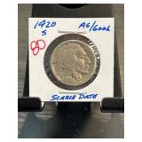 1920-S Buffalo Nickel in AG/Good Condition
