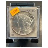 1925 Peace Silver Dollar in Protective Case