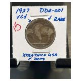 1927 Buffalo Nickel DDR-001 VGD with Rare Double D