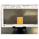 US #715 Orange-Yellow Washington Stamp, Mint, No G