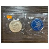 1973 Eisenhower Silver Dollar in Uncirculated Cond