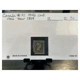 Canada #21 Half Cent Postage Stamp, 1868