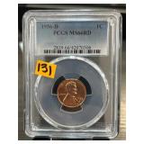 1956-D Lincoln Wheat Cent PCGS MS66RD