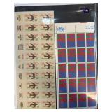 Unused Vintage US Christmas Stamps with Plate Numb