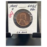 1944-S Lincoln Wheat Cent, Choice Uncirculated Con