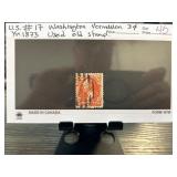 US #17 Washington Vermilion 3c 1873 Used Stamp