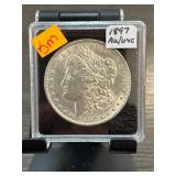 1897 Morgan Silver Dollar AU/UNC Condition in Prot