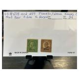 U.S. #658 and #659 Franklin/Warren Kansas Overprin