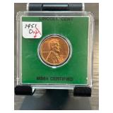 1951-D Lincoln Wheat Cent MS64 Certified in Protec