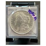 1896-P Morgan Silver Dollar in Protective Case