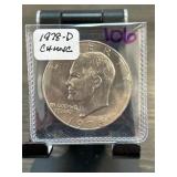 1978-D Eisenhower Dollar Coin in Protective Case