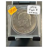 1972 Eisenhower Dollar Coin Type 3 in Choice Uncir