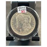 1900-O Morgan Silver Dollar in Almost Uncirculated