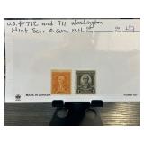 US #712 and #711 Washington Mint Set Stamps
