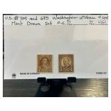 US #709 and #685 Mint Brown Washington-William 4 C