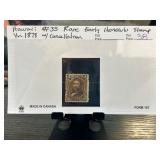 Hawaii #35 Rare Early Honolulu Stamp, 1878 with Ca