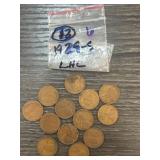 13 Lincoln Wheat Cents with Bag