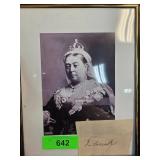 Photo w Autograph by Queen Victoria with Auction C