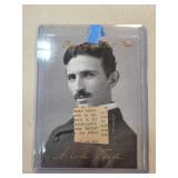 Nikola Tesla Relic Trading Card in Protective Case