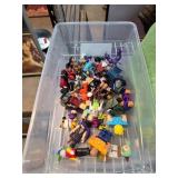 LEGO Minifigure Parts in Plastic Bin