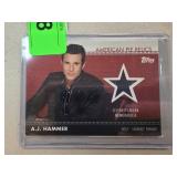 Topps A.J. Hammer American Pie Relics Celebrity-Wo