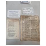Original Leaves 1678 Psalterium & 16th-17th Centur