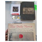 Titanic Memorabilia Lot: Book, Replica Coal, Token