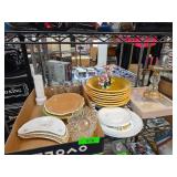 Decorative Plates, Dishes, and Glassware Set