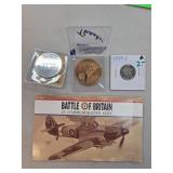 Commemorative and Trade Coins Including Battle of