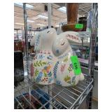 Bunny Kisses Bluesky Bunny Figurine with Floral Pa