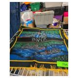 Colorful Panama Souvenir Textile With Fringe Detai