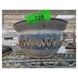 Handcrafted Ceramic Colander With Blue and White G