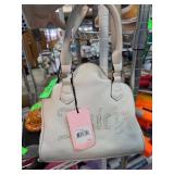 Juicy Couture White Handbag with Rhinestone Embell