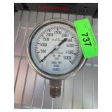 WIKA Xmas Tree Pressure Gauge with 5000 PSI Maximu