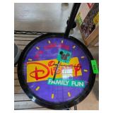 Disney Family Fun Wall Clock with Purple and Yello