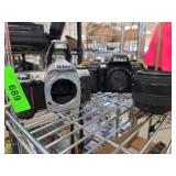 Nikon N65 and Nikon AF Film Cameras with Lens