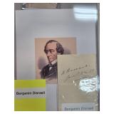 Benjamin Disraeli Signed Document With Auction Cer