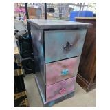 Three-Drawer Painted Wooden Storage Cabinet
