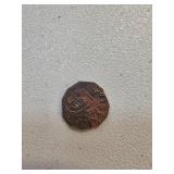 Spanish Cob Coin with Decorative Relief