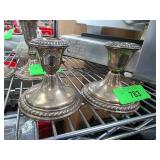 Sterling Silver Candle Holders with Weighted Base