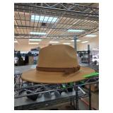 New Tan Fedora Hat with Brown Band
