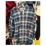 Swanky Vintage Company Blue Plaid Fringe Western S