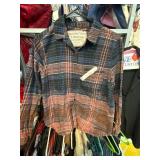 Someday Vibe Company Plaid Long-Sleeve Button-Up S