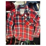 Funky Vine Company Red Plaid Long-Sleeve Shirt, Si