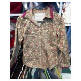 Floral Patterned Button-Up Shirt with Pink Fringe