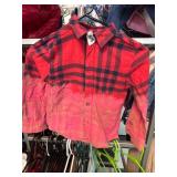 Red and Black Plaid Long-Sleeve Shirt, Size 5/6