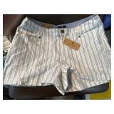 Sperry Blue-Striped Womenï¿½s Shorts, Size 10