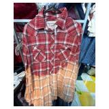 Swanky Ville Company Red and Orange Ombre Plaid Fl